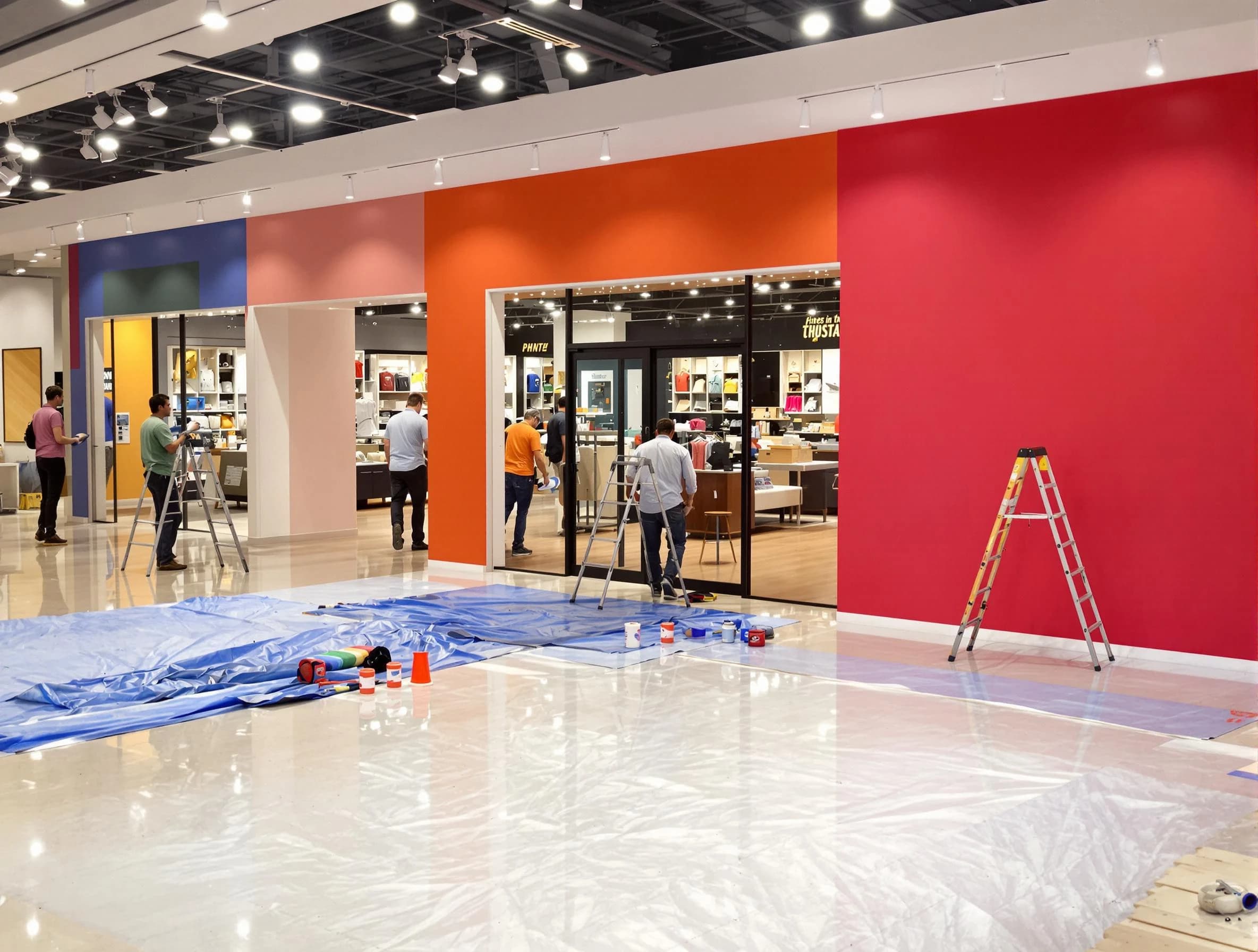 Coolidge House Painters painting a commercial interior in Coolidge, AZ