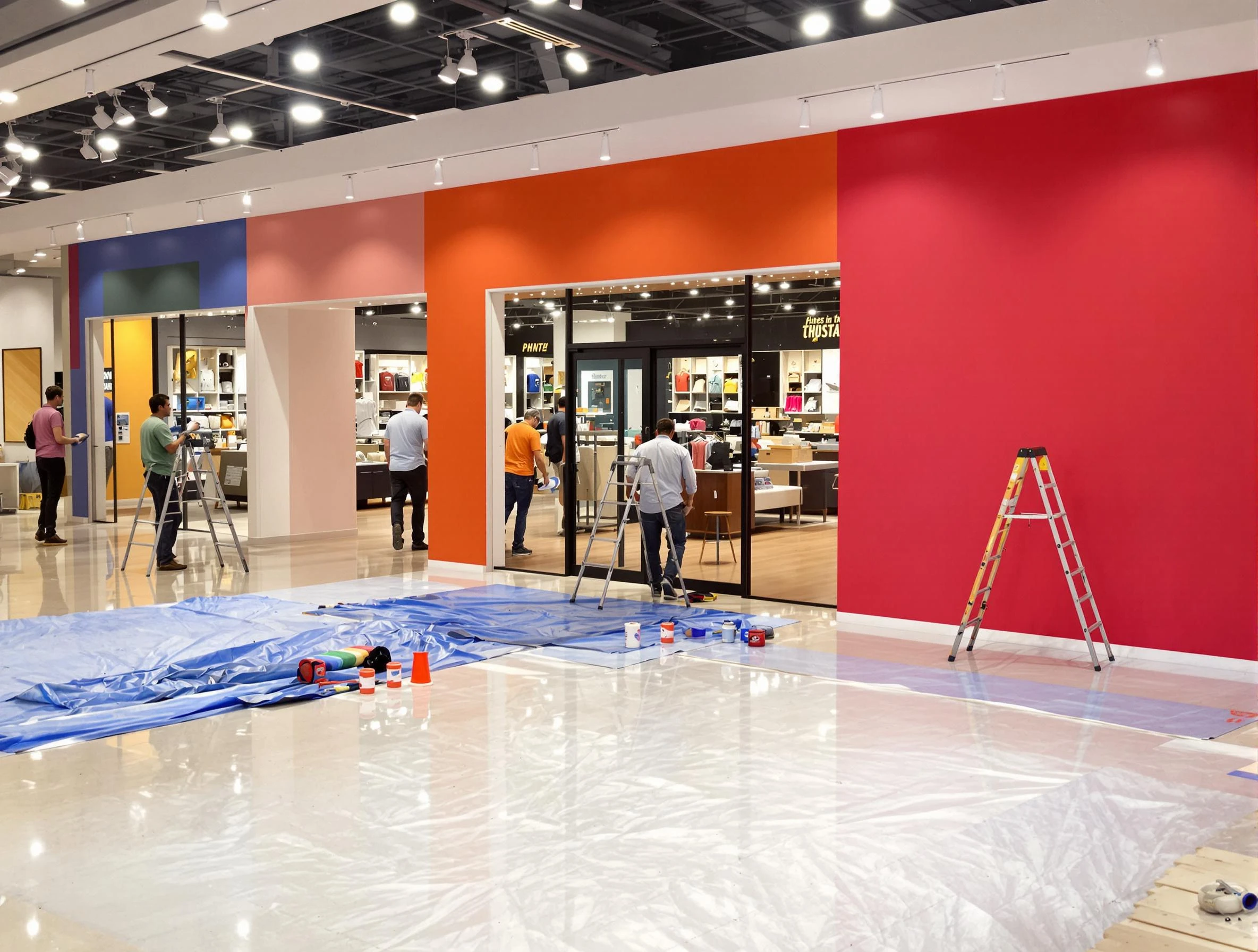 Coolidge House Painters painting a commercial interior in Coolidge, AZ