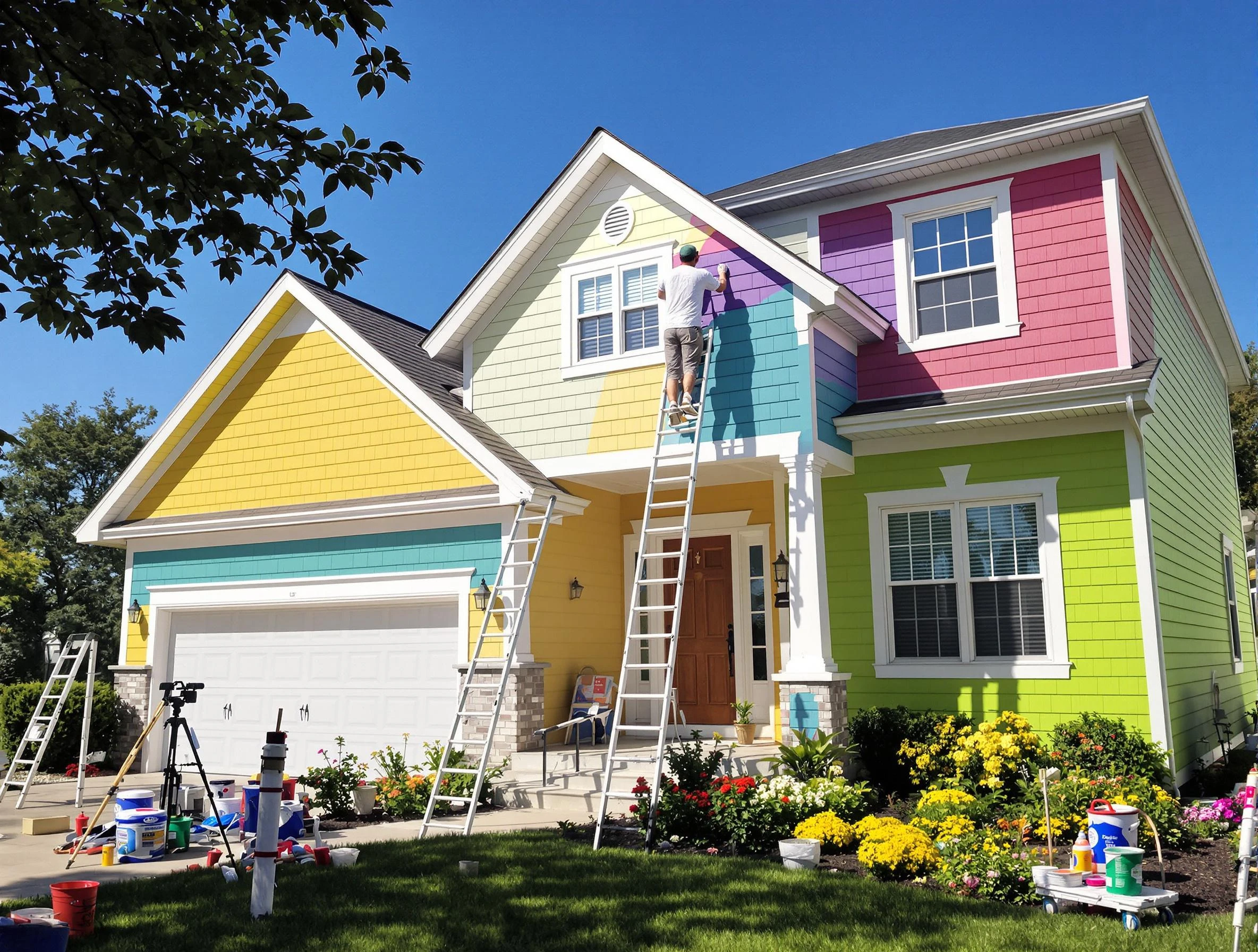 Coolidge House Painters professionals painting a home exterior in Coolidge, AZ
